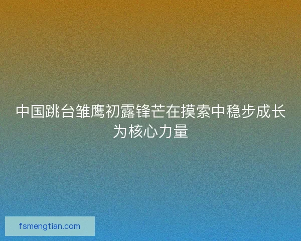 中国跳台雏鹰初露锋芒在摸索中稳步成长为核心力量